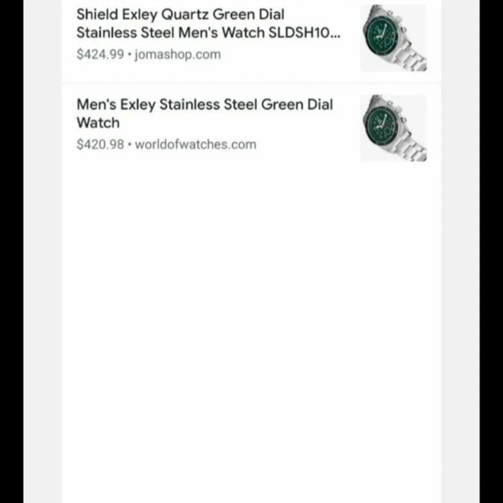 Brand New - Shield  Exley Quartz Green Dial Stainless Steel Men's Watch.